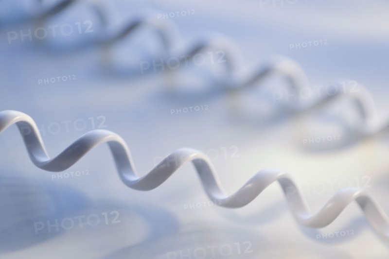 Close up of telephone cord.