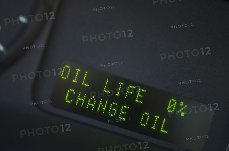 Close up of digital oil gauge.