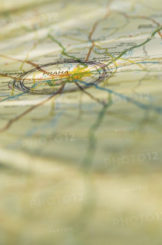 Close up of map location. Photographe : Daniel Grill
