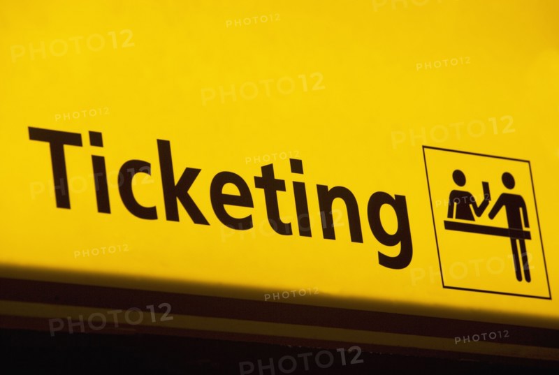 Ticketing sign. Photographe : fotog