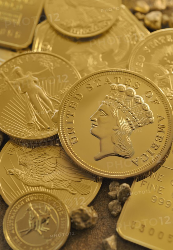 Gold coins.