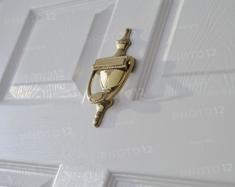 Close up of door knocker.