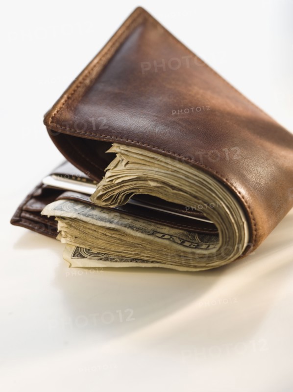 Overstuffed wallet.