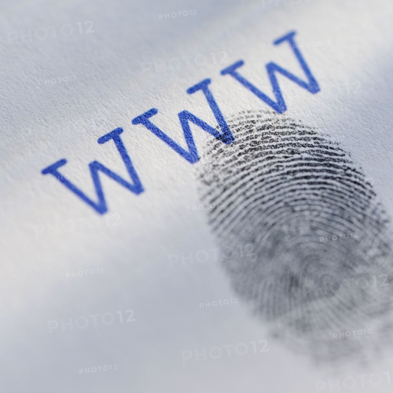 Fingerprint and world wide web acronym.