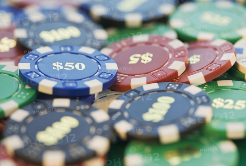 Close up of poker chips. Photographe : Christopher Grill