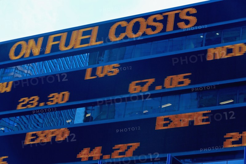 Stock ticker board. Photographe : fotog