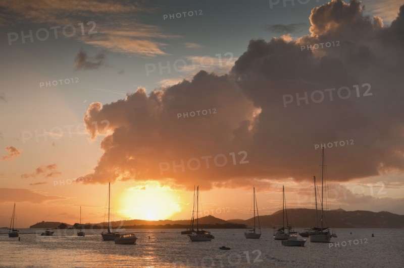 Harbor at sunset.
