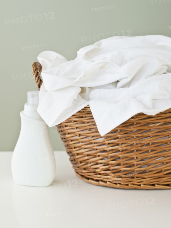 Basket of clean laundry.