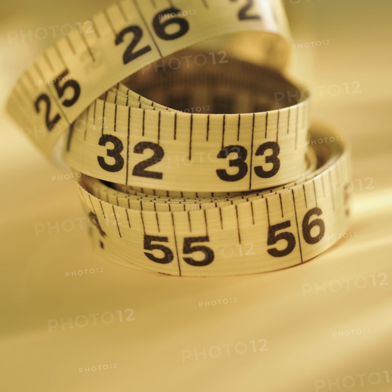 Close up of measure tape.