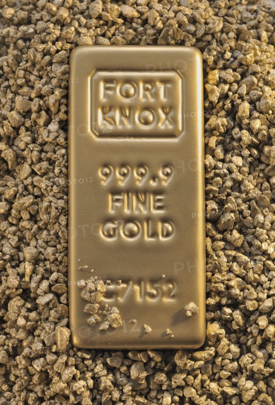 Gold block and nuggets.