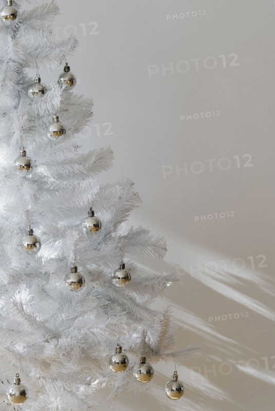 White Christmas tree.