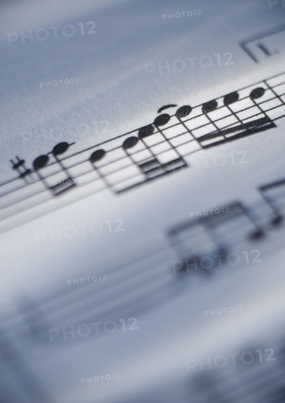 Close up of sheet music.