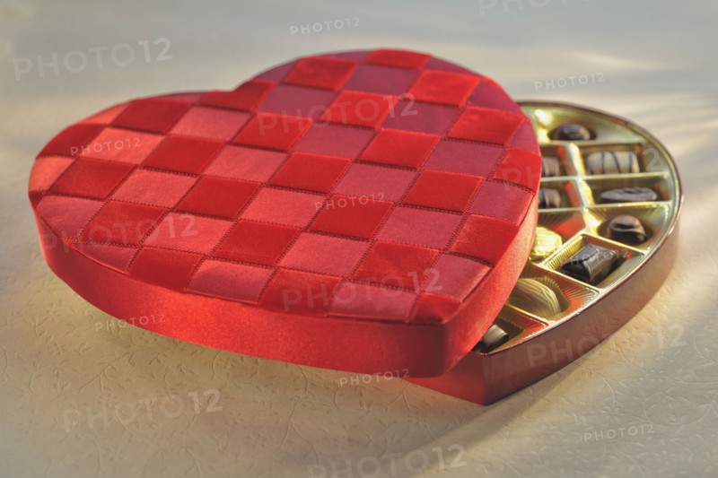 Heart box of chocolates.