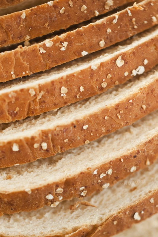 Sliced bread, close-up.