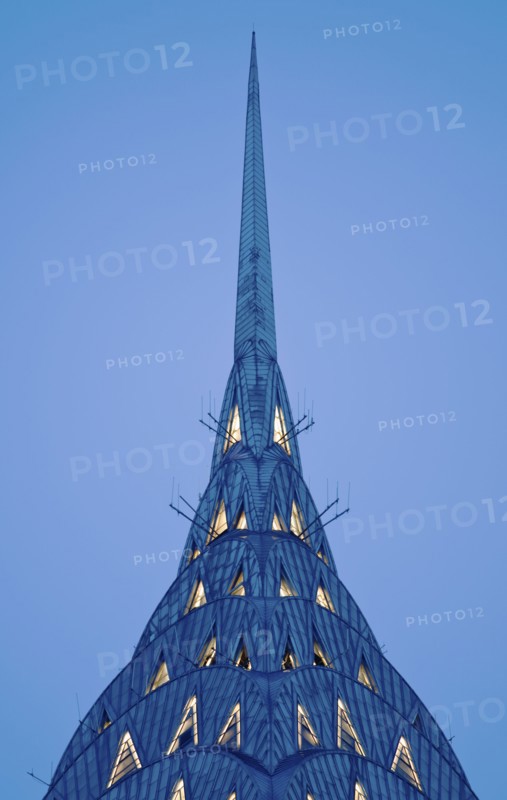top of Chrysler Building, New York City, New York, USA.