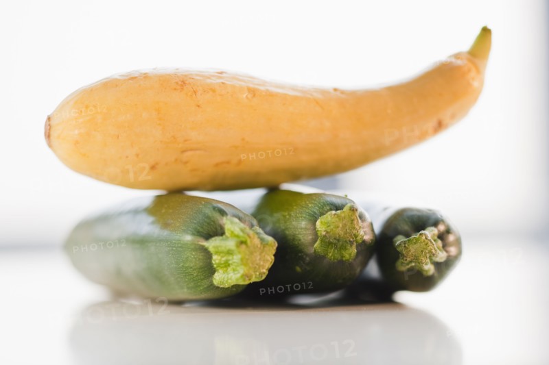 Four courgettes.