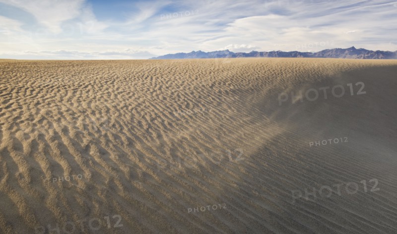 Sand dunes in the desert.