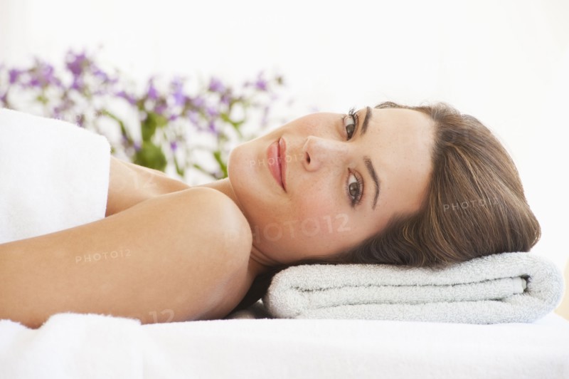 A woman at a spa