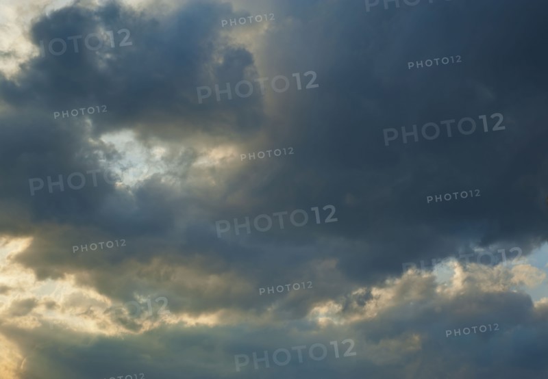 Dark clouds in the sky.