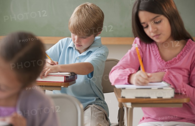 Students in a classroom.