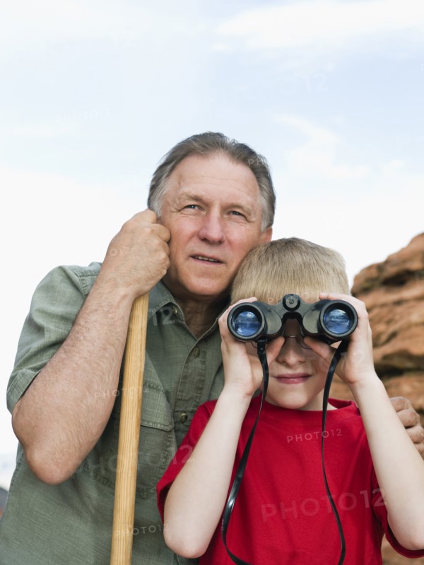 A father and son at Red Rock