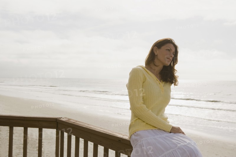 A woman at the beach