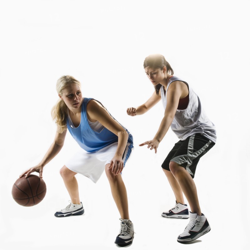 Two basketball players