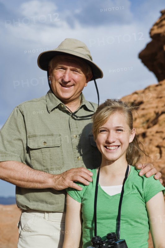 A father and daughter at Red Rock