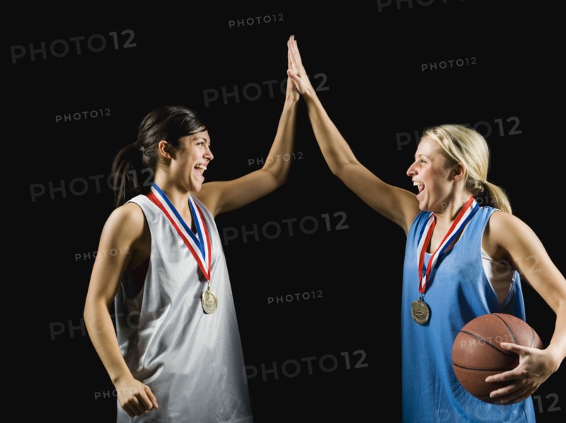 Two basketball players