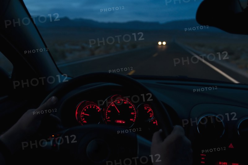 Car going through Death Valley National Park