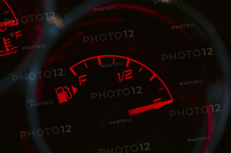 Gas gauge in a car