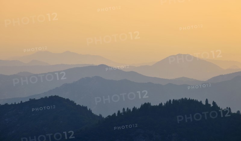 Mountain landscape with trees.