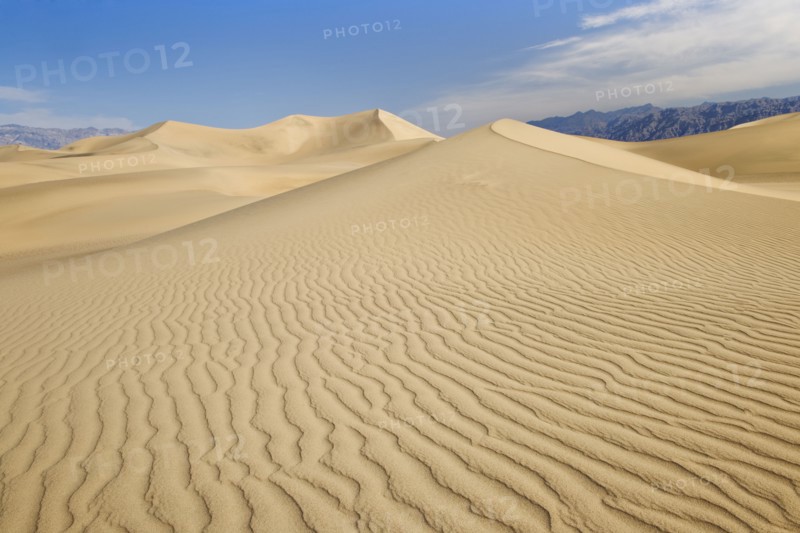 Sand dunes in the desert.