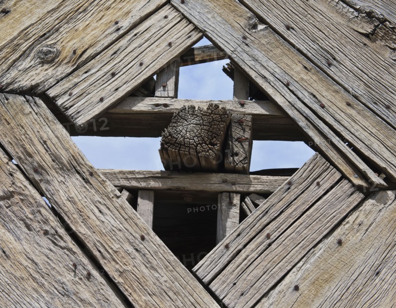 A wooden surface.