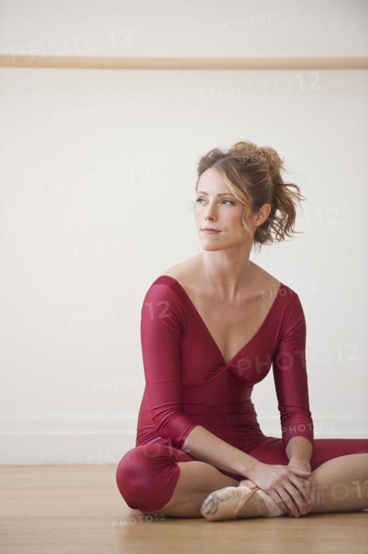 A female ballet dancer.