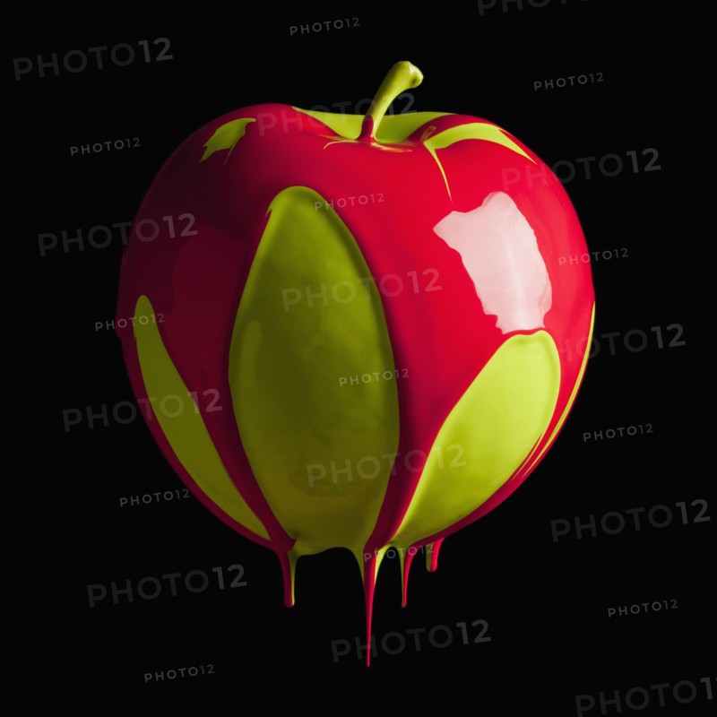 Apple dripping with color