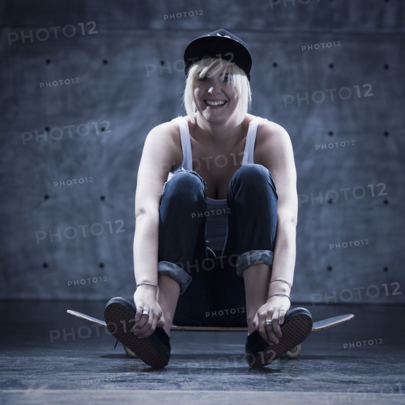 Female skateboarder