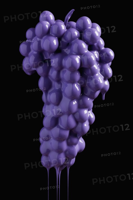Grapes dripping with color