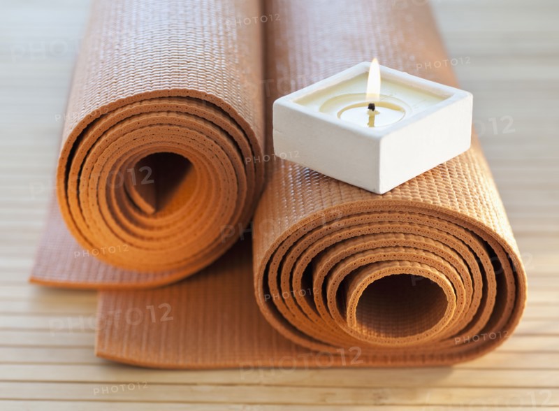 Candle on underpadding.
