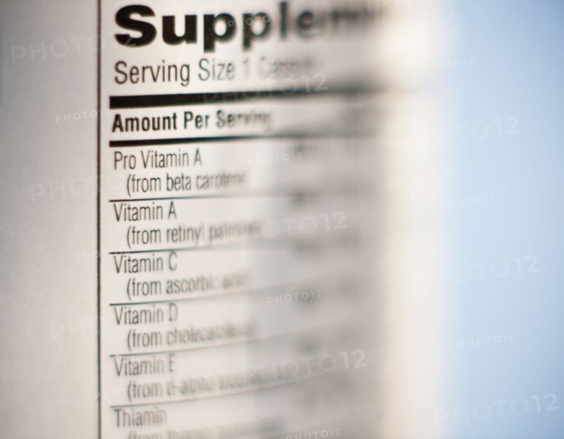 Supplement label.