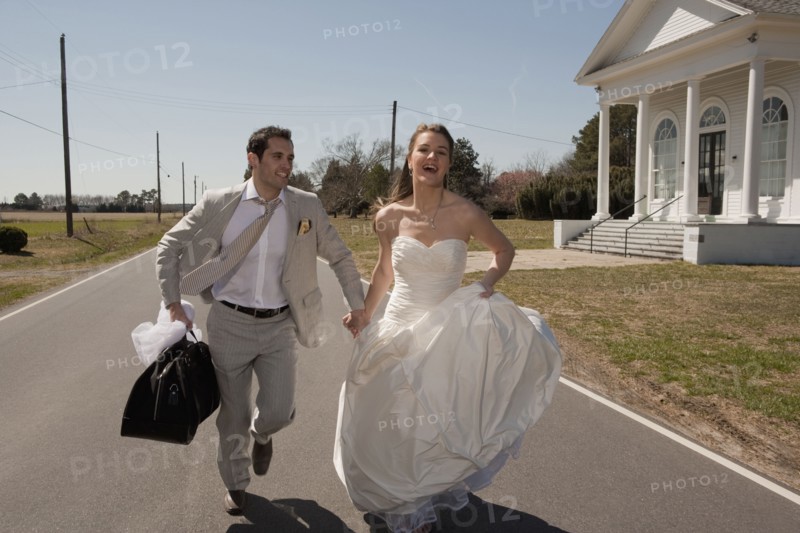 Married couple running