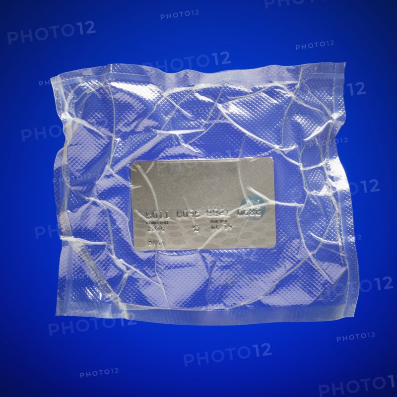 Shrink wrapped credit card
