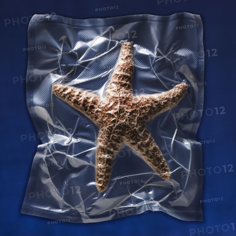 Shrink wrapped starfish