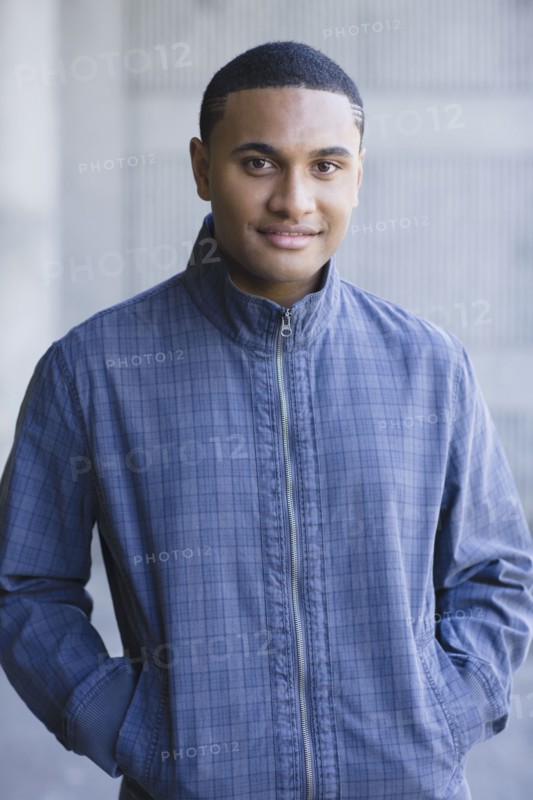 Young man looking at camera
