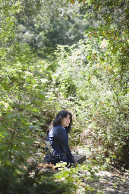 Young female in forest