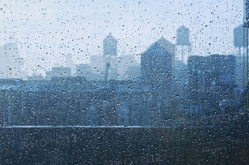 Water drops on window.