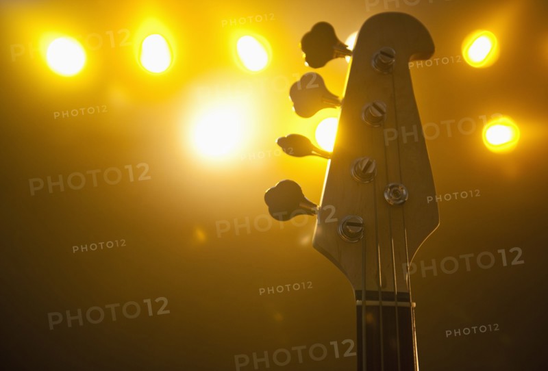Base guitar headstock.