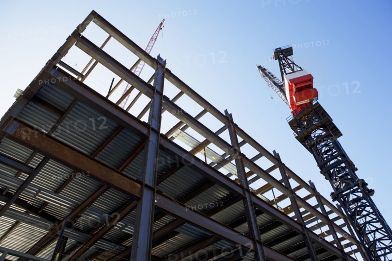 Crane at construction site