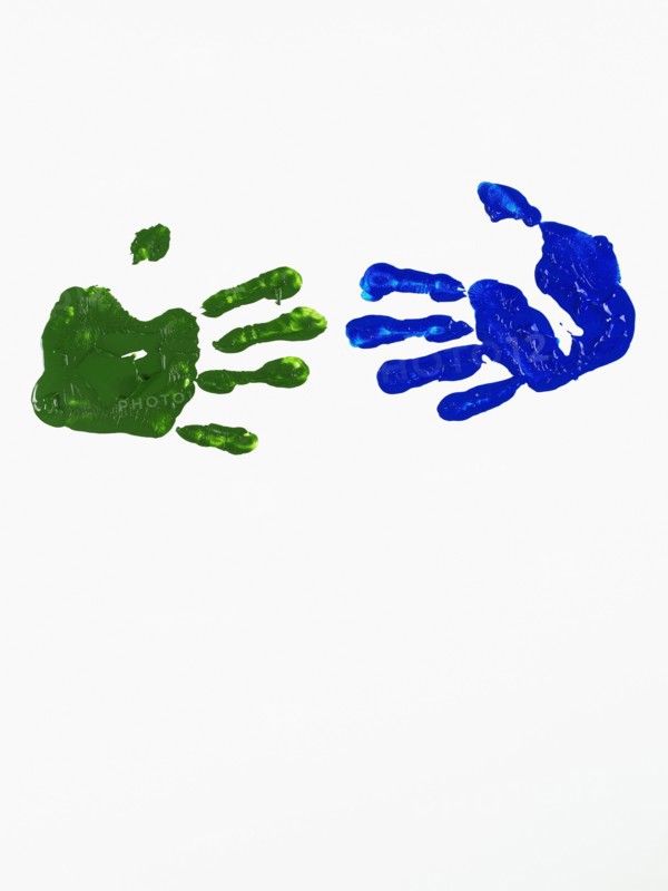 Painted hand prints