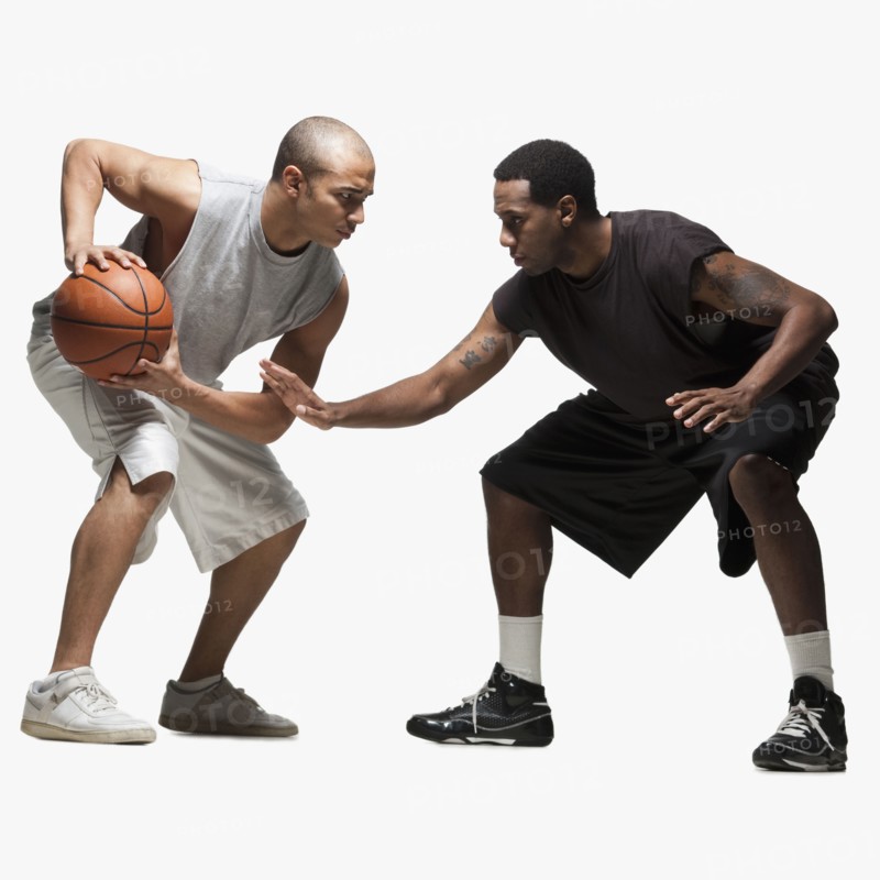 Two basketball players